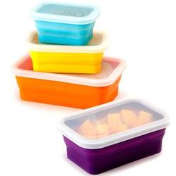 4 Nesting Silicone Food Storage Containers