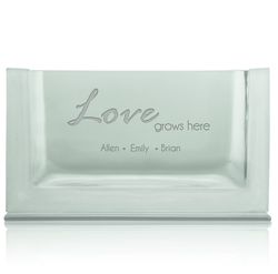 Love Grows Here Personalized Vase