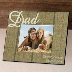 Personalized Tartan Father's Day Photo Frame