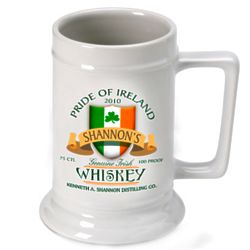 Personalized Irish Whiskey Beer Stein