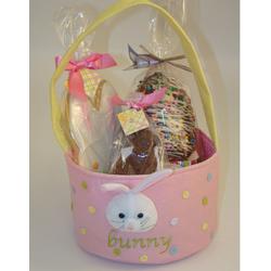 Felt Bunny Filled Personalized Easter Basket - FindGift.com
