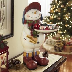 Snowman with Serving Tray