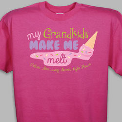 My Grandkids Make Me Melt Personalized T-Shirt