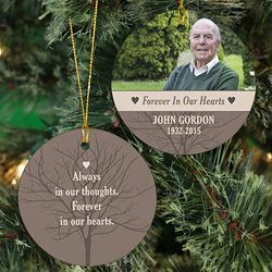 Forever In Our Hearts Personalized Photo Ornament