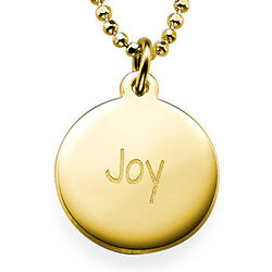 Inspirational Gold-Plated Joy Pendant
