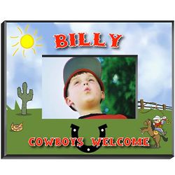 Personalized Boy's Cowboy Picture Frame