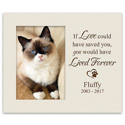 Personalized Pet Memorial Photo Frame in Ivory