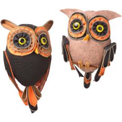 Felt Zipper Owl Ornaments Set