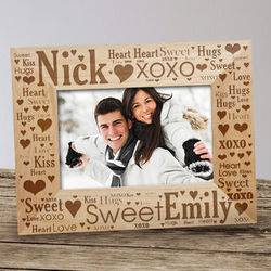 Couple's Love Word-Art Picture Frame