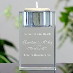 Engraved Memorial Candle Holder