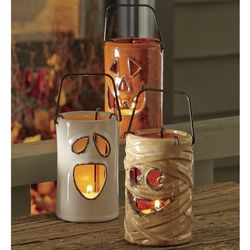 Mummy, Pumpkin, and Ghost Halloween Lanterns