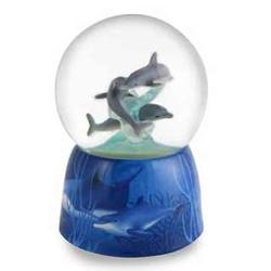 Trio Of Dolphins Musical Water Snow Globe
