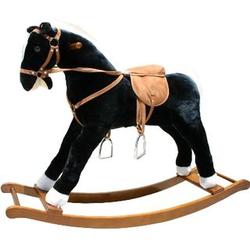 Large Black and White Rocking Horse with Sound Effects