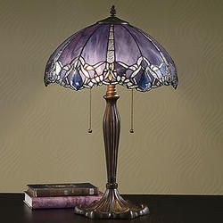 Iridescent Purple Tiffany-Style Lamp
