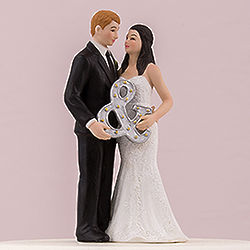 Mr. & Mrs. Porcelain Figurine Wedding Cake Topper
