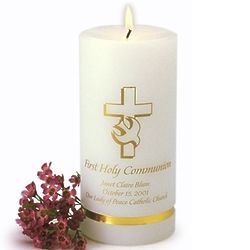 Personalized 6" First Communion Candle