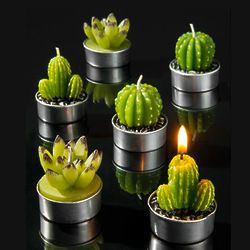 Cactus Tea Light Set