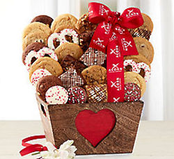 Valentine's Day Deluxe Cookie & Brownie Heart Gift Box