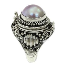 Cultured Pearl Locket Ring