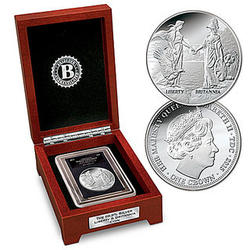Liberty and Britannia .999 Silver Crown Coin
