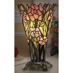 Pink Orchid Stained Glass Lamp