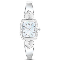 Daughter's Mother of Pearl Engraved Stainless Steel Watch
