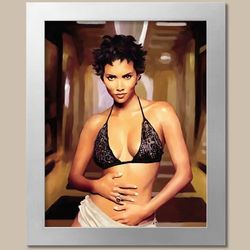 Halle Berry Oil Painting Giclee Print