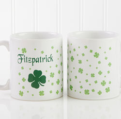 Personalized Irish Shamrock Coffee Mug