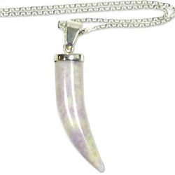 Men's Lilac Jade Fang Pendant Necklace