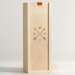 Love Coat of Arms Personalized Wine Box