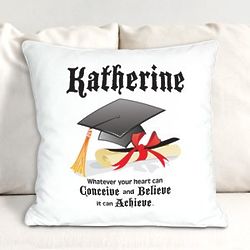 Personalized Graduation Throw Pillow