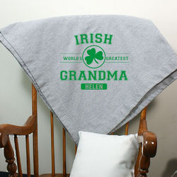 Personalized Irish Grandma Fleece Blanket