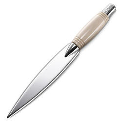 Stainless Steel Letter Opener with White Handle