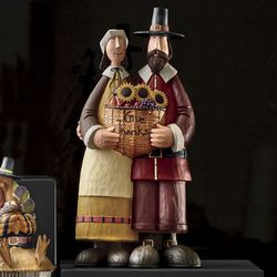 Pilgrim Couple Figurine