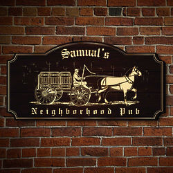 Personalized Historic Neighborhood Pub Sign