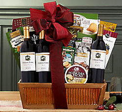 Hobson Estate Red Wine Trio Gift Basket