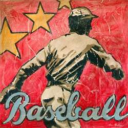 Baseball Star Canvas Art