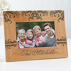 Personalized Damask 4x6 Family Picture Frame