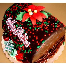 Holiday Chocolate Yule Log Cake