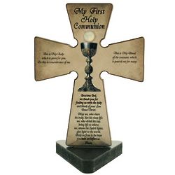 First Communion Chalice Standing Cross