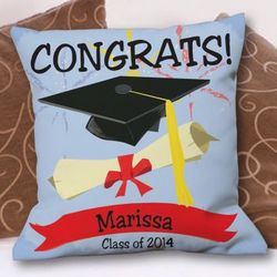 Personalized Graduation Congrats Throw Pillow