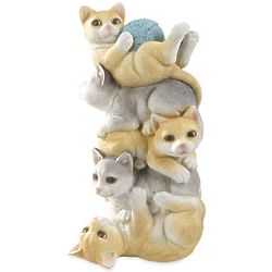 Stacked Cats Garden Statue
