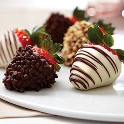 Six Fancy Dipped Strawberries