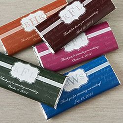 Personalized Wedding Monogram Candy Bar Favor Wrappers