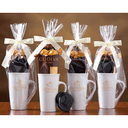 4 Godiva Coffee and Truffles Gift Mugs