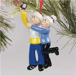 Selfie Couple Christmas Ornament