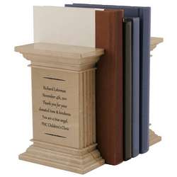 Personalized Natural Marble Column Bookends