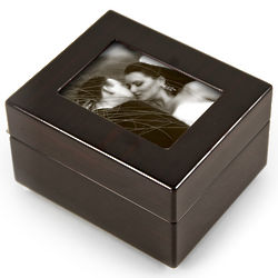 Sleek and Modern 30-Note Photo Frame Musical Jewelry Box