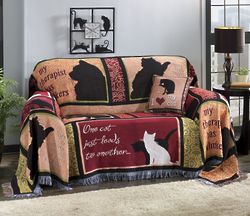 Kitty Collage Furniture Throw Blanket