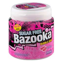 Sugar Free Bazooka Gum in 60 Count Tub